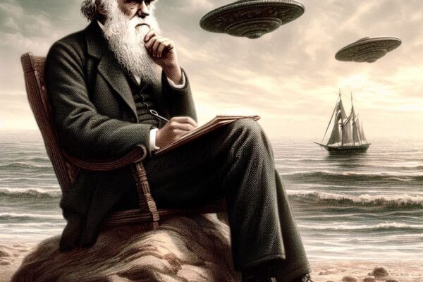 Darwin reflexionando sobre una especie oculta