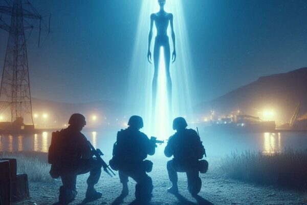 Enfrentamiento militar contra un humanoide en España