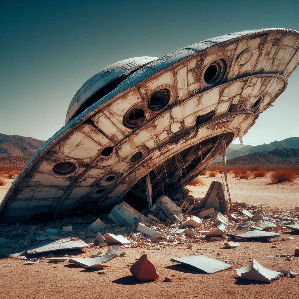 Ovni de Roswell estrellado.