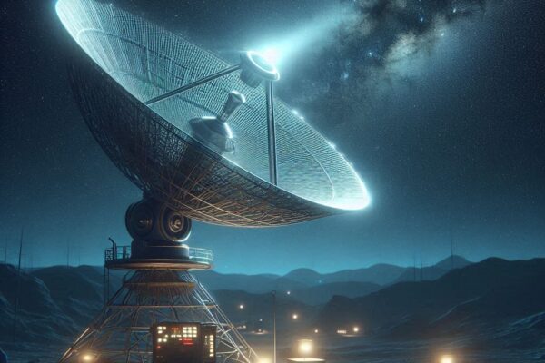 radiotelescopio captando señales extraterrestres
