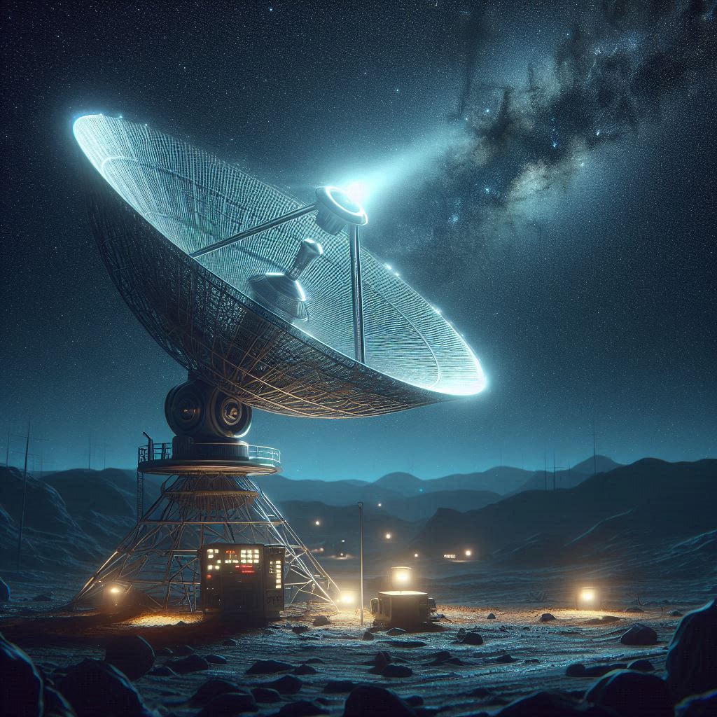 radiotelescopio captando señales extraterrestres